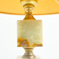 Stalinis šviestuvas iš onikso ir žalvario su kartono gaubtu 25,5×25,5×85,5 cm