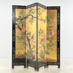 Rytietiška medinė širma su gervių atvaizdais 2x164x183,5 cm