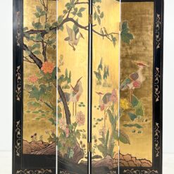 Rytietiška medinė širma su gervių atvaizdais 2x164x183,5 cm