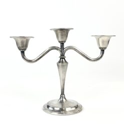 "Keltum" sidabruoto metalo trijų šakų žvakidė 9x24x18 cm