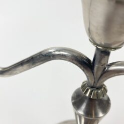 “Keltum” sidabruoto metalo trijų šakų žvakidė 9x24x18 cm