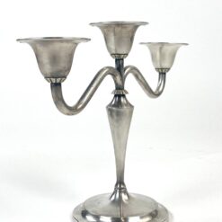 “Keltum” sidabruoto metalo trijų šakų žvakidė 9x24x18 cm