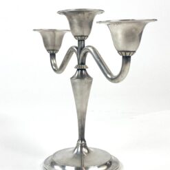 “Keltum” sidabruoto metalo trijų šakų žvakidė 9x24x18 cm