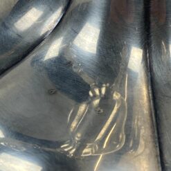 Sidabruoto metalo penkių šakų žvakidė 24x22x25 cm