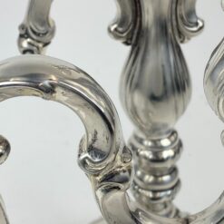 Trijų šakų žvakidės iš sidabruoto metalo 2 vnt. komplektas 14x31x31 cm