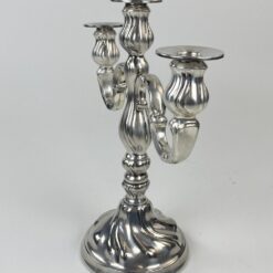 Trijų šakų žvakidės iš sidabruoto metalo 2 vnt. komplektas 14x31x31 cm