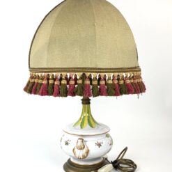 Keramikinis stalinis šviestuvas su tekstilės gaubtu 42x42x62 cm