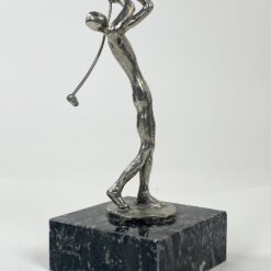 Aliumininė golfo žaidėjo statula ant marmurinio postamento 10x10x21,5 cm