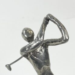 Aliumininė golfo žaidėjo statula ant marmurinio postamento 10x10x21,5 cm