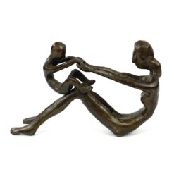 Bronzinė statula "Motina ir vaikas" 4,5x17x10,5 cm