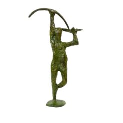 Abstrakti bronzinė, žaliai dažyta žmogaus skulptūra 10x18x31,5 cm