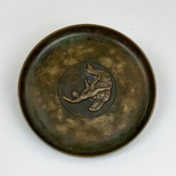 Skandinaviška bronzinė lėkštė su mitologiniais motyvais 18,5×18,5×2 cm