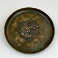 Skandinaviška bronzinė lėkštė su mitologiniais motyvais 18,5×18,5×2 cm