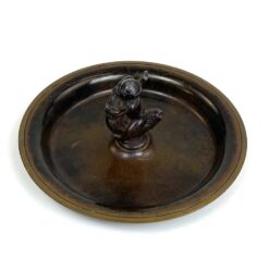 Žalvarinis dubuo su aliuminine berniuko ir žuvies figūrėle 19,5×19,5×8 cm