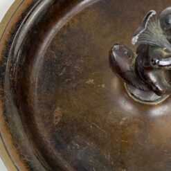 Žalvarinis dubuo su aliuminine berniuko ir žuvies figūrėle 19,5×19,5×8 cm