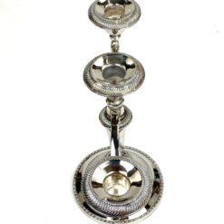 Trijų šakų žvakidė iš sidabruoto metalo 11,5x29x21 cm