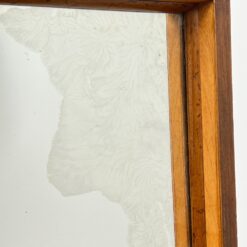 Art Deco riešutmedžio siuvinėjimo staliukas atveriamu stalviršiumi su veidrodžiu 32x56x64 cm