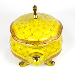 Keramikinis “Wurko” gelsvų atspalvių indas su dangčiu 25x39x25 cm