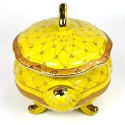 Keramikinis “Wurko” gelsvų atspalvių indas su dangčiu 25x39x25 cm