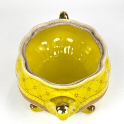 Keramikinis “Wurko” gelsvų atspalvių indas su dangčiu 25x39x25 cm