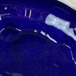 Keramikinis “Wurko” mėlyno ir aukso atspalvių indas su dangčiu 24x38x24 cm