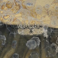 Keramikinis “Wurko” mėlyno ir aukso atspalvių indas su dangčiu 24x38x24 cm