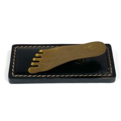 Mid Century rašomojo stalo laikiklis vizitinėms kortelėms 6,5x14,5x4 cm