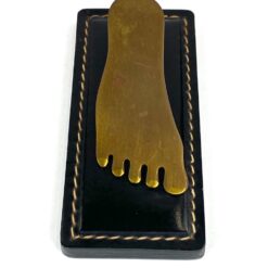 Mid Century rašomojo stalo laikiklis vizitinėms kortelėms 6,5×14,5×4 cm