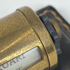 Vintažinis mechaninis stalinis kalendorius iš žalvario ir eko odos 7x16x5 cm