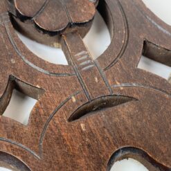 Sieninis termometras ir barometras mediniame drožinėtame rėme 5x18x45,5 cm