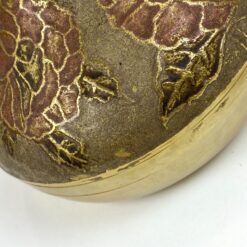 Žalvarinė vazelė su gėlių raštais 10x10x10,5 cm