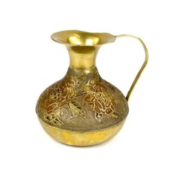 Žalvarinis ąsotėlis su gėlių raštais 340 ml 10x12x10,5 cm