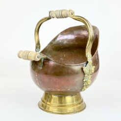 Dekoratyvus vario ir žalvario indas – kibirėlis su rankenomis 32x34x39 cm