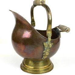 Dekoratyvus vario ir žalvario indas – kibirėlis su rankenomis 32x34x39 cm