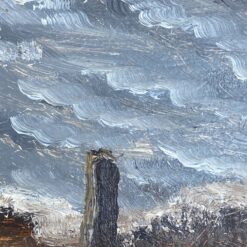 Ant medienos tapytas jūrinės tematikos paveikslas mediniame rėme 3,5x42x33 cm