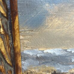 Ant medienos tapytas jūrinės tematikos paveikslas mediniame rėme 3,5x42x33 cm