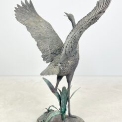 Bronzinė gervės statula 57x91x127 cm