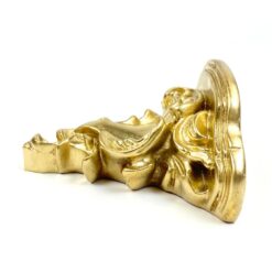 Sieninės aukso spalvos gipso konsolytės 2 vnt. kompl. 8,5×15,5×14,5 cm