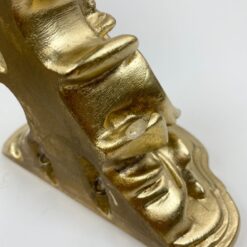 Sieninės aukso spalvos gipso konsolytės 2 vnt. kompl. 8,5×15,5×14,5 cm