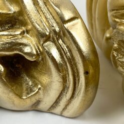 Sieninės aukso spalvos gipso konsolytės 2 vnt. kompl. 8,5×15,5×14,5 cm