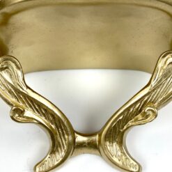 Sieninė pakabinama aukso spalvos gipso konsolytė 13,5x25x13,5 cm