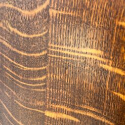 Ispaniško stiliaus ąžuolinis bufetas su žalio stiklo durimis 38x121x190 cm