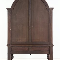 Ispaniško stiliaus ąžuolinis bufetas su žalio stiklo durimis 38x121x190 cm