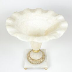 Marmurinė dekoratyvinė vaza 36x36x36,5 cm