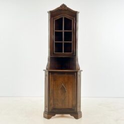 Kampinis raudonmedžio dviejų dalių bufetas 44x73x205,5 cm