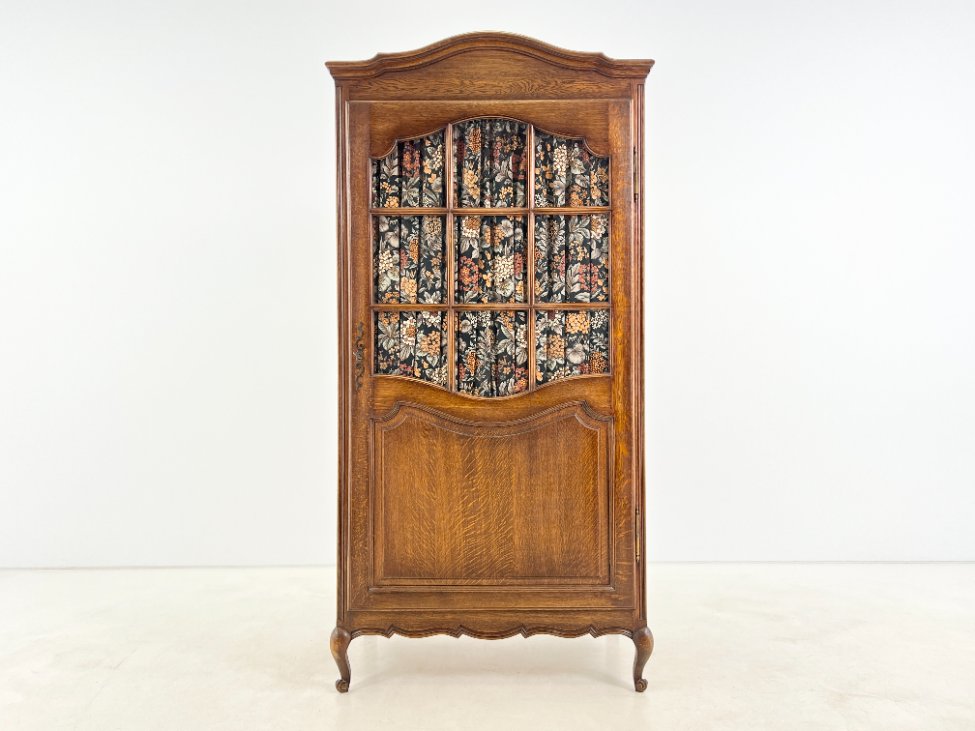 DR0085-spintos-2 Ąžuolinė vienų durų rūbų spinta su stiklu 58x95x191 cm