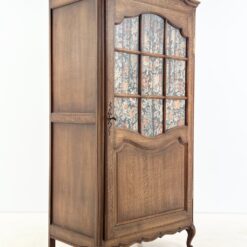 Ąžuolinė vienų durų rūbų spinta su stiklu 58x95x191 cm