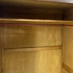 Ąžuolinė vienų durų rūbų spinta su stiklu 58x95x191 cm