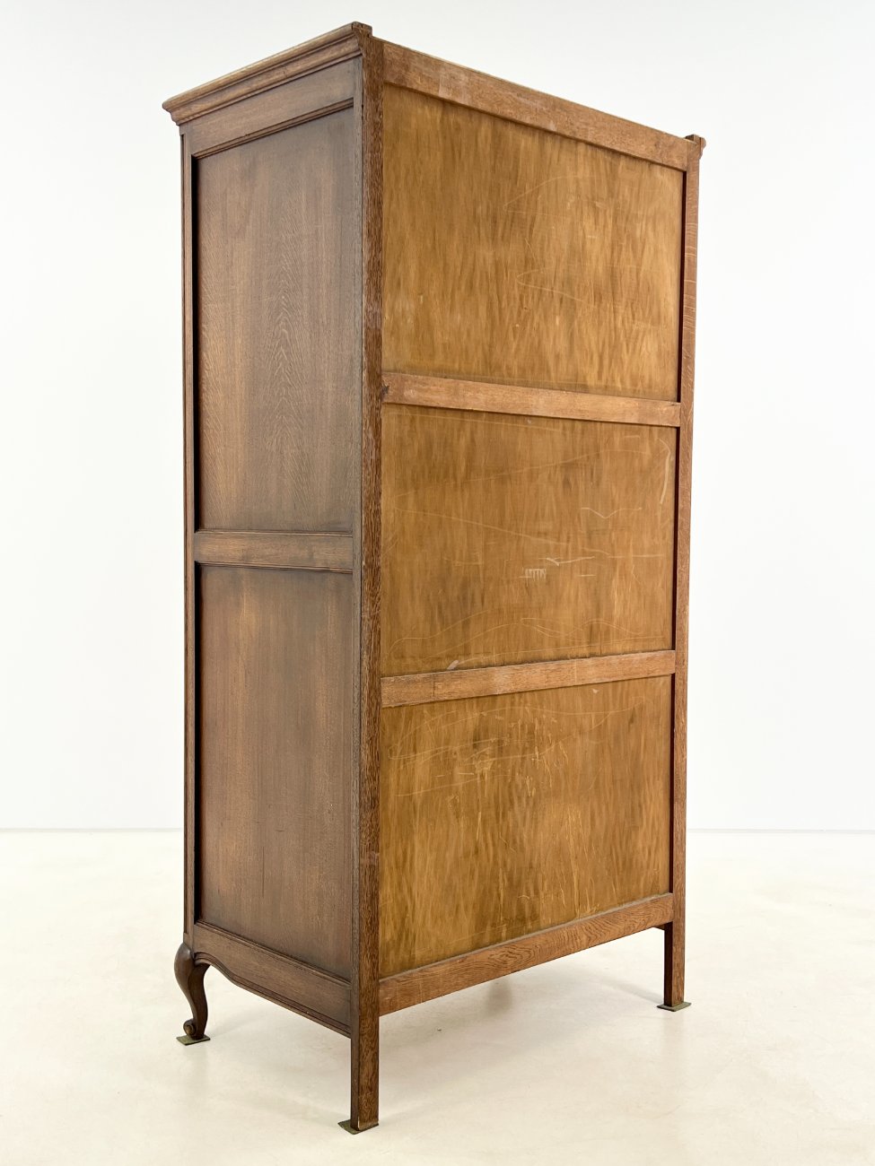 DR0085-spintos-9 Ąžuolinė vienų durų rūbų spinta su stiklu 58x95x191 cm