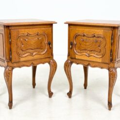 Rokoko stiliaus ąžuolinės spintelės 2 vnt. komplektas 40x50x72 cm